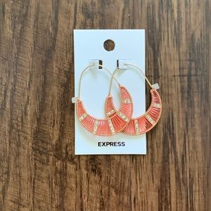 Express Yam Wrapped wire hoop earring